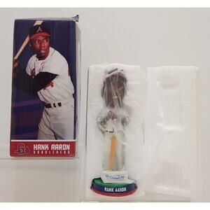 Hank Aaron Gwinnett Braves 2016 Bobblehead SGA Atlanta Braves WITH Bat NIB